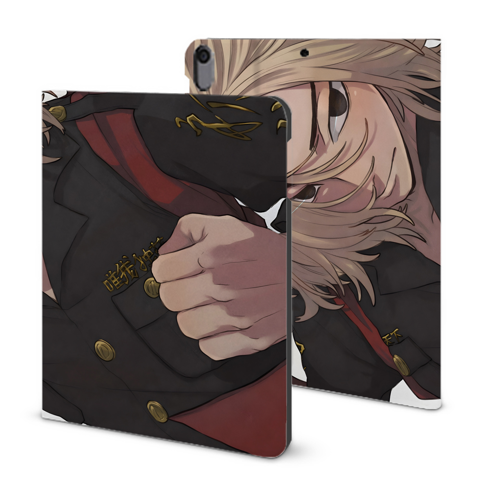 （画像用） 東京リベンジャーズ Tokyo Revengers IPad ケース ブック型 PUレザー TPU 耐衝撃 軽量 薄型 ペン収納なし 全面保護 IPad 各モデル対応